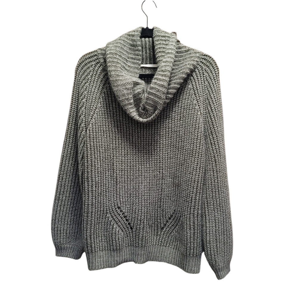 Sz XL Vanilla Star Chunky Knit Olive Sweater Cowl Neck